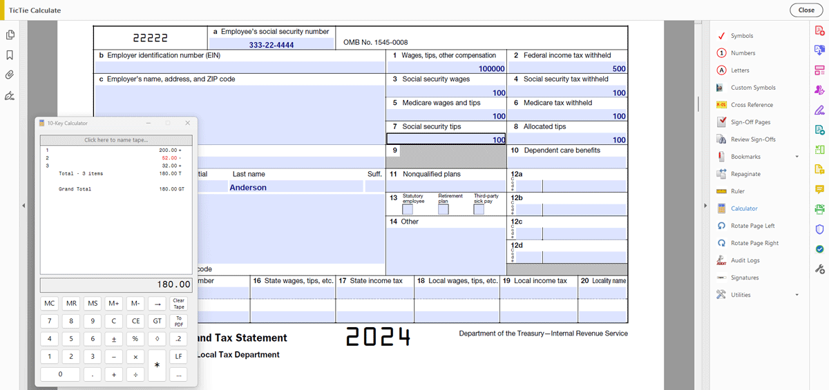 SafeSend One digital calculator tapes