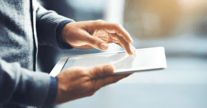 A client e-signs IRS Form 8879 from a mobile device. The SafeSend Suite helps firms get completed documents back quickly.