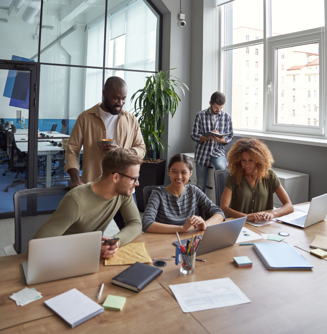 Team working in office